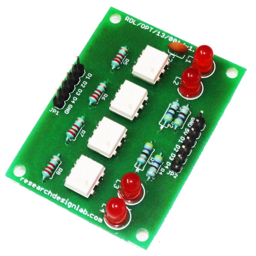 4 Channel OptoIsolated Board Input 12V to 5V