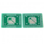 2Pcs of QFP/TQFP/LQFP/FQFP 32/44/64/80/100 to DIP Adapter PCB Board Converter